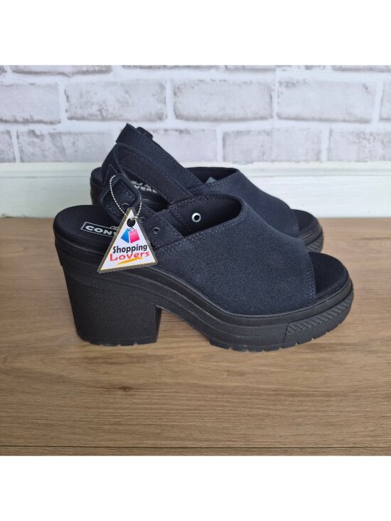 ⭐Converse Chuck 70 De Luxe Heel Platform Sz 6 Men\'s shoes Sandal Black A12567F main image 3